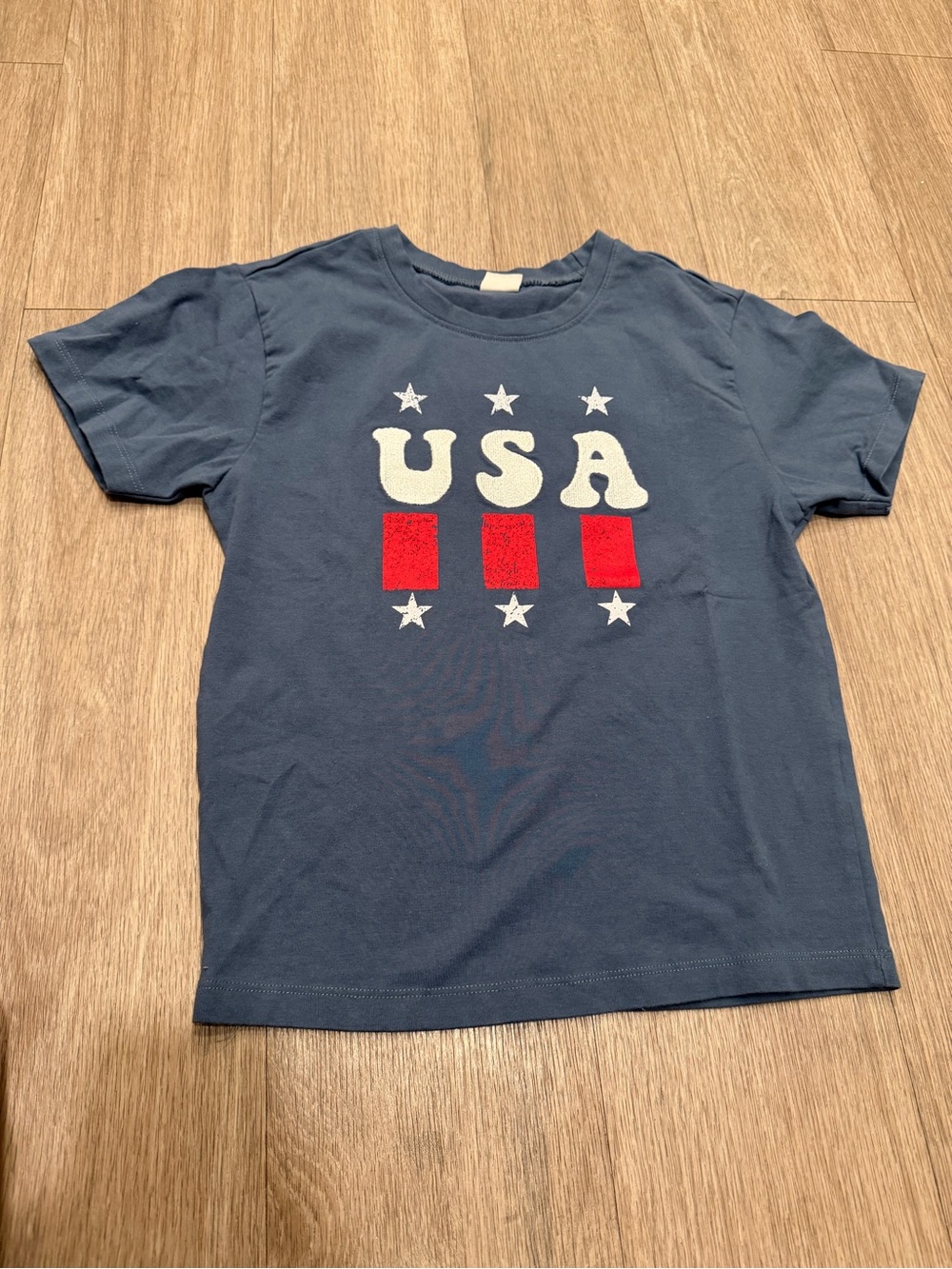 Woman Navy USA Graphic Tee - Classic Patriotic Design